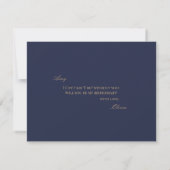 Elegante Gold Navy Script Bridesmaid Vorschlag Car Save The Date (Rückseite)