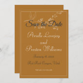 Elegante Gold-, Navy- und White-Save the Date-Kart Save The Date (Vorne/Hinten)