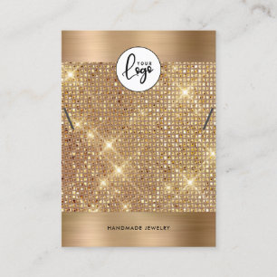 Elegante Gold Necklace Bracelet Display Card Visitenkarte