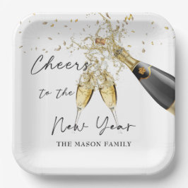 Elegante Gold New Year Party Paper Teller