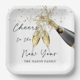 Elegante Gold New Year Party Paper Teller