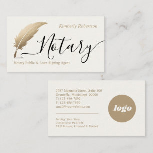 Elegante Gold Notar Ihre Logo Visitenkarte