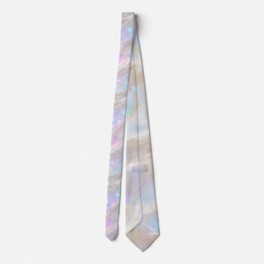 Elegante Gold Opal Gemstone Muster Chic Krawatte (Rückseite)