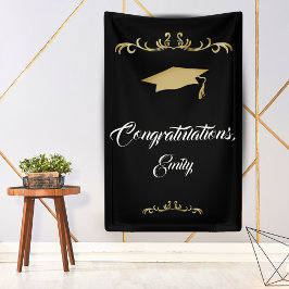 Elegante Gold Ornament Herzlichen Glückwunsch Absc Banner