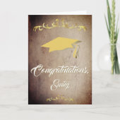 Elegante Gold Ornament Herzlichen Glückwunsch Absc Karte (Vorderseite)