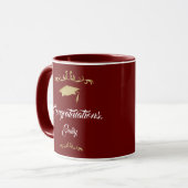 Elegante Gold Ornament Herzlichen Glückwunsch Absc Tasse (Vorderseite Links)