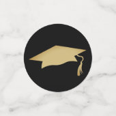 Elegante Gold Ornament Herzlichen Glückwunsch Grad Konfetti (Klein Vorderseite)