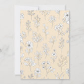 Elegante Gold Palm Blätter Einladung Hochzeit (Rückseite)