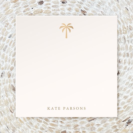 Elegante Gold Palm Tree Note Card Mitteilungskarte