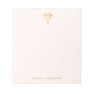 Elegante Gold Palm Tree Note Card Notizblock