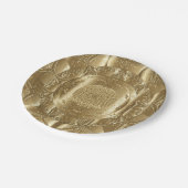 Elegante Gold Paper Party Teller (Schrägansicht)