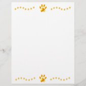 Elegante Gold Paws Paper Sheets (Vorderseite)