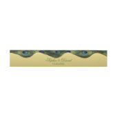 Elegante Gold Peacock Wedding Monogram Bly Band (Flach)