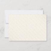 Elegante Gold Peacock Wedding RSVP Cards Karte (Rückseite)