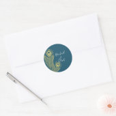 Elegante Gold Peacock Wedding Stickers (Umschlag)