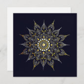 Elegante Gold & Pearl Mandala Blank Note Card Dankeskarte (Vorne/Hinten)