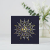 Elegante Gold & Pearl Mandala Blank Note Card Dankeskarte (Stehend Vorderseite)