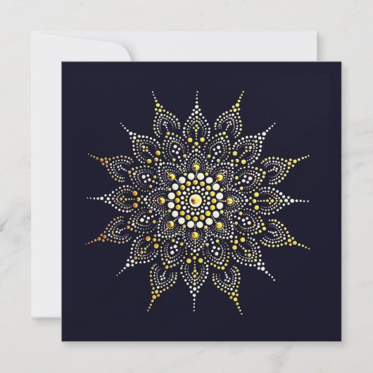 Elegante Gold & Pearl Mandala Blank Note Card Dankeskarte (Vorderseite)