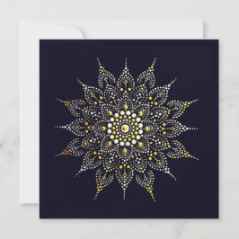 Elegante Gold & Pearl Mandala Blank Note Card Dankeskarte