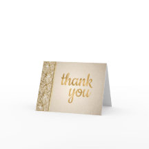 Elegante Gold Pearls Dankeschön Karte