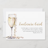 Elegante Gold Pearls und Prosecco Umschließungskar Einladung (Vorderseite)