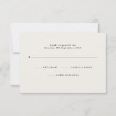 Elegante Gold Peony QR Code Wedding RSVP Card Karte (Rückseite)