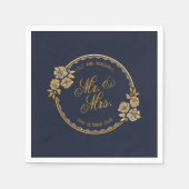 Elegante Gold Personalisiert Wedding | Serviette (Vorderseite)