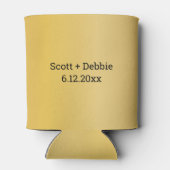 Elegante Gold Personalisierte Trauzeugen Dosenkühler (Rückseite)