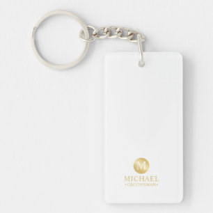 Elegante Gold Personalisierte Trauzeugen Schlüsselanhänger