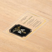 Elegante Gold Physicians Assistant Graduation Part Acryleinladungen (Ablage )