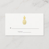Elegante Gold Pineapard Hochzeitskarten Platzkarte (Vorderseite)