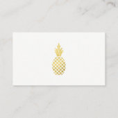 Elegante Gold Pineapard Wedding Website Cards Begleitkarte (Rückseite)