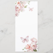 Elegante Gold Pink Geometric Floral Quinceñera Menükarte (Rückseite)