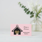 Elegante Gold Pink Realtor Business Card Visitenkarte (Stehend Vorderseite)