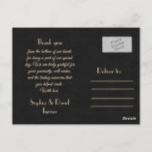 Elegante Gold Poker Chip Hochzeit Vielen Dank Postkarte (Rückseite)