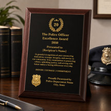 Elegante Gold Police 20-Jahres-Auszeichnung