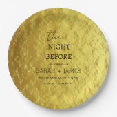 Elegante Gold Probe Abendessen am Abend Pappteller (Vorderseite)