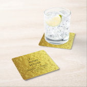 Elegante Gold Probe Abendessen am Abend Rechteckiger Pappuntersetzer (Vor Ort)