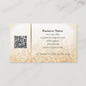 Elegante Gold QR Code Business Card mit Logo Visitenkarte (Rückseite)