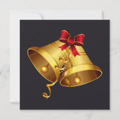 Elegante Gold Red Christmas Party Einladung (Rückseite)