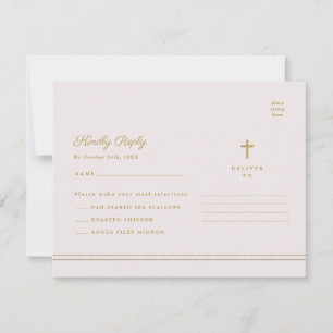 Elegante Gold Religiöse Taufe & Christening UAWG Einladung