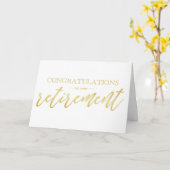 Elegante Gold Rentirement Herzlichen Glückwunsch G Karte (Gelbe Blume)