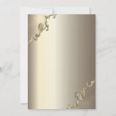 Elegante Gold Retro Border Retirement Einladung (Rückseite)
