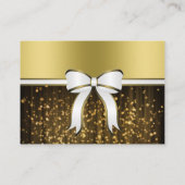 Elegante Gold Ribbons und Bows Wedding Registry Begleitkarte (Rückseite)