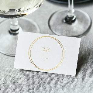 Elegante Gold Rings Tischnummer Card Platzkarte