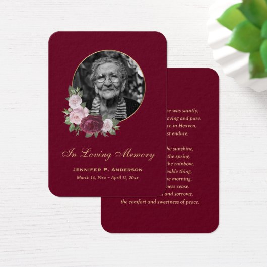 Elegante Gold Rosa Blumenkarten (Schreibtisch)