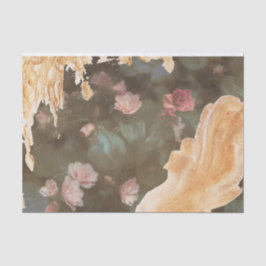 Elegante Gold Rosa Rose Bokeh Lichter Decoupage Seidenpapier