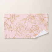 Elegante Gold-Rose Badhandtuch Set (Handtuch)