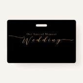 Elegante Gold Rose Black Ausweis (Rückseite)