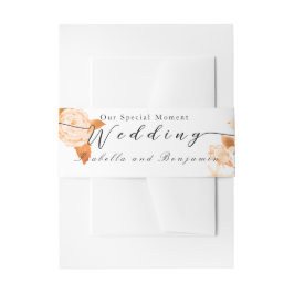 Elegante Gold Rose Black Wedding Einladungsbanderole